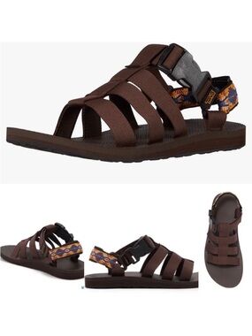Men’s Teva Original Durado Sandals Brown w/ Black Buckle 11